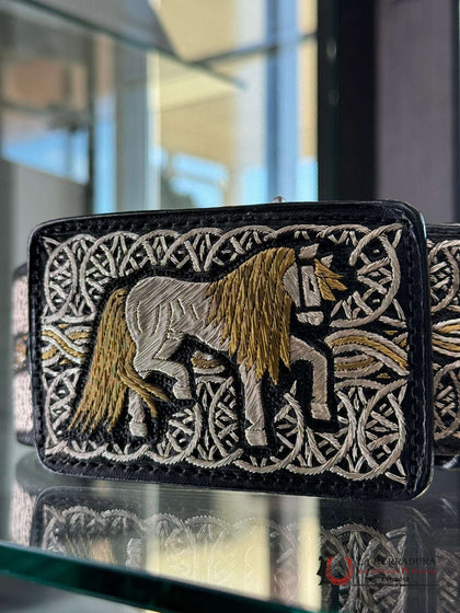 SILVER BELT GOLD HORSE ROPE TWIST