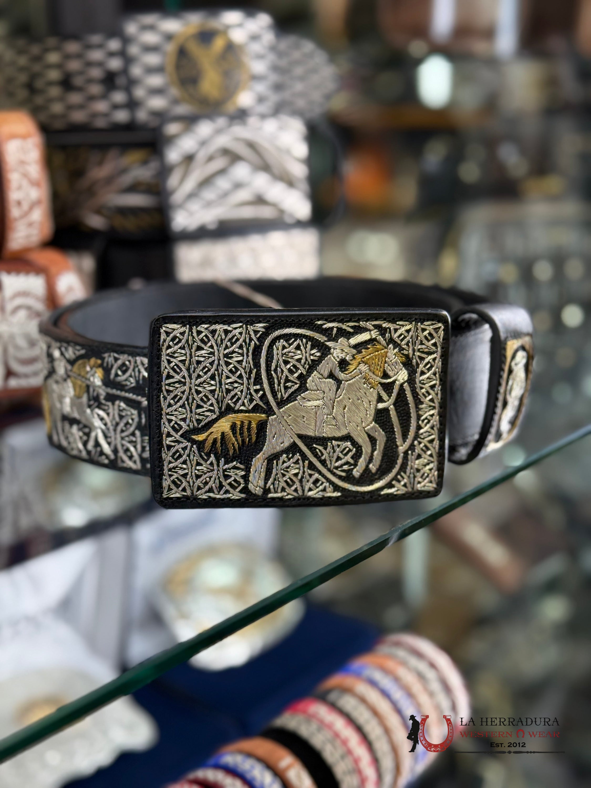 CINTO DE PLATA GINETE #5 CINTURONES HOMBRES