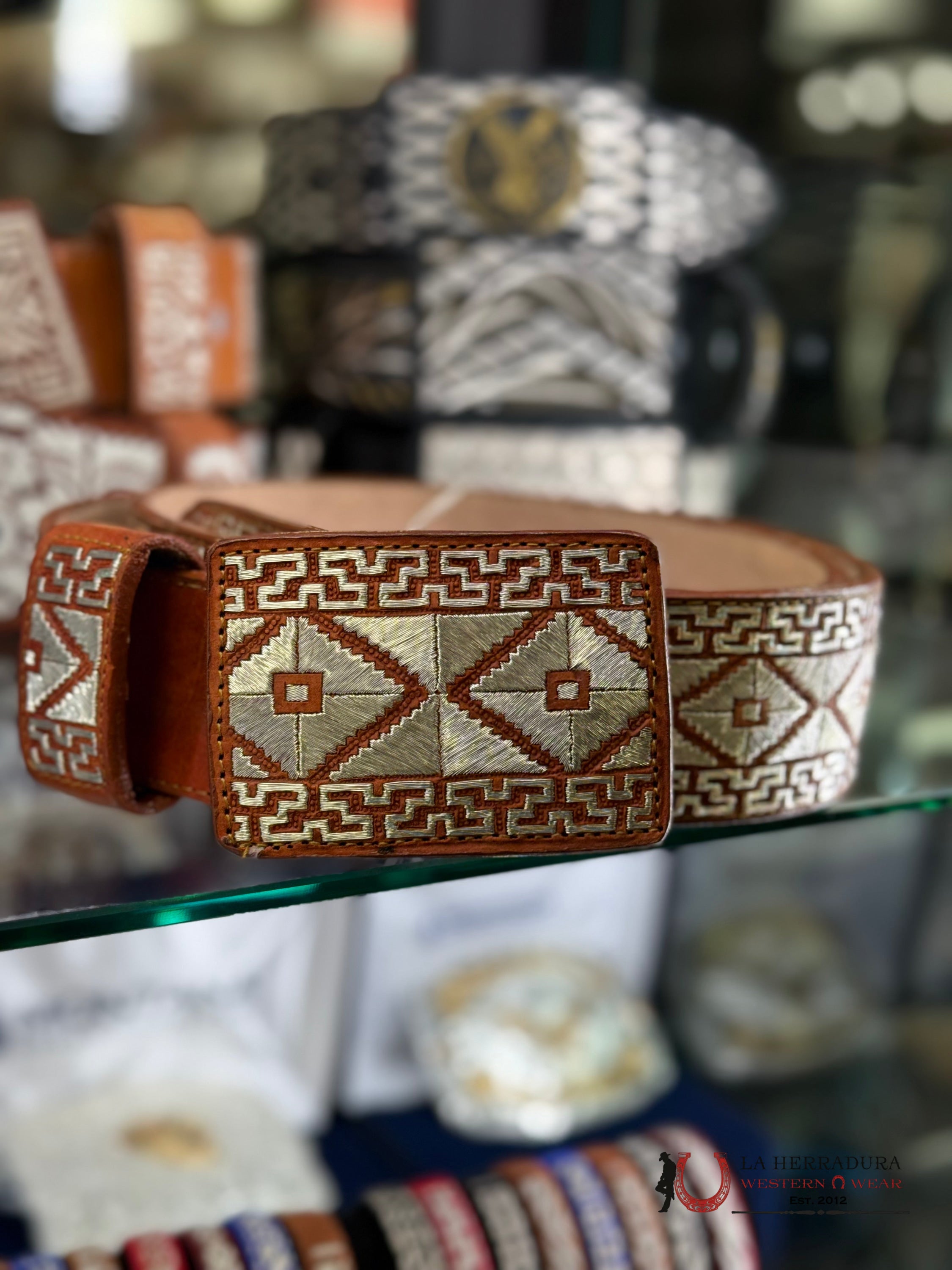 CINTO DE PLATA MARRÓN #1 CINTURONES HOMBRES