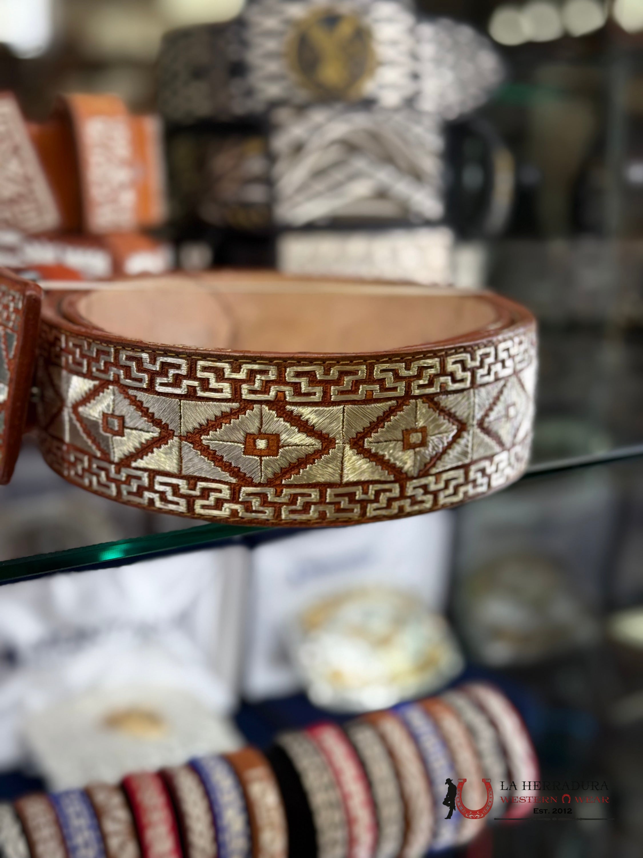 CINTO DE PLATA MARRÓN #1 CINTURONES HOMBRES