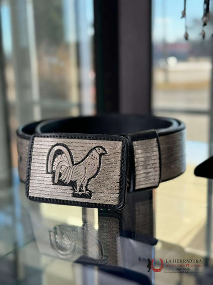 SILVER BELT ROOSTER TOWN LINED ALL OVER