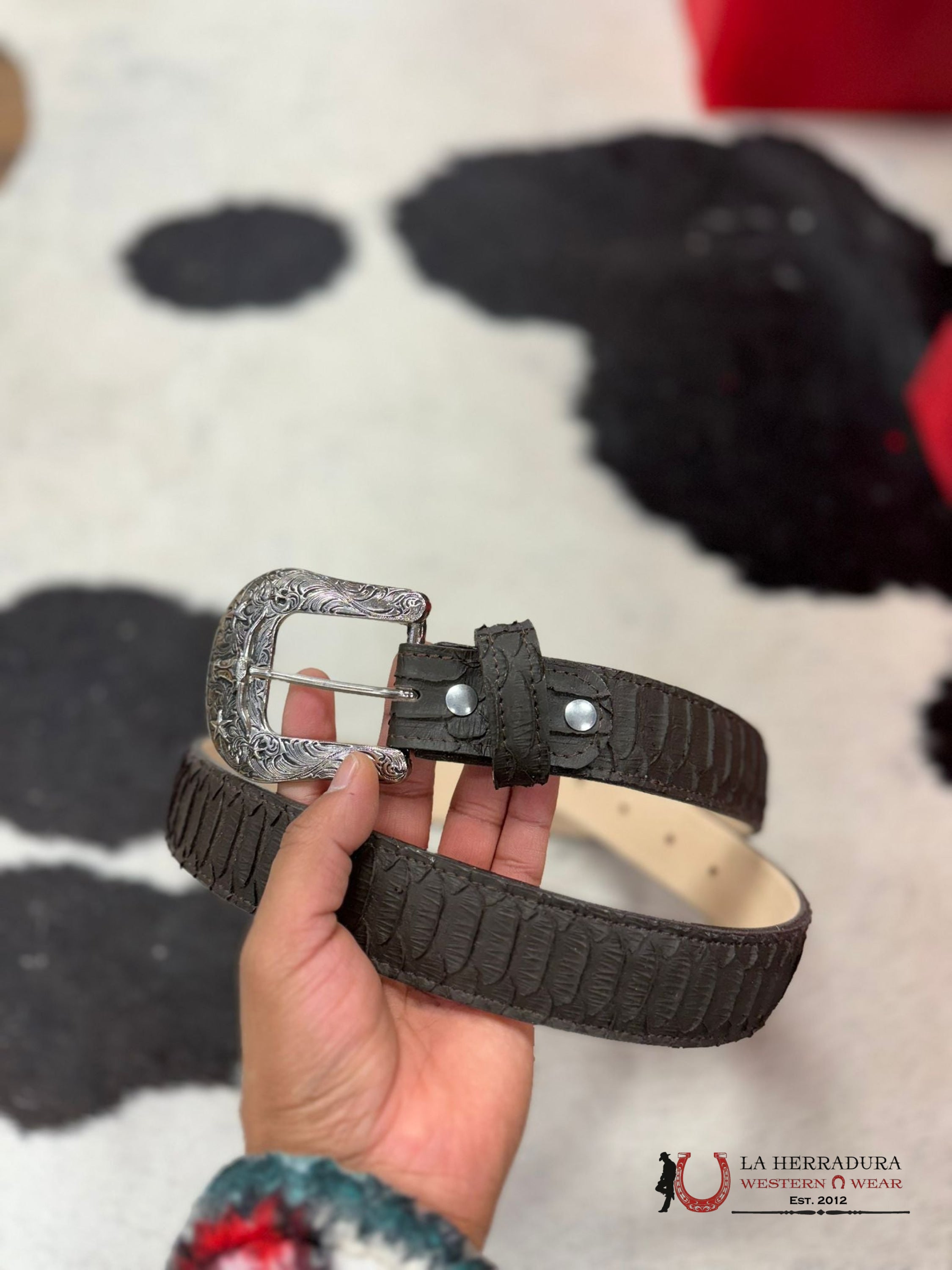 Cinto Rockem’ Print Python Brown Belt Cinturones Hombres