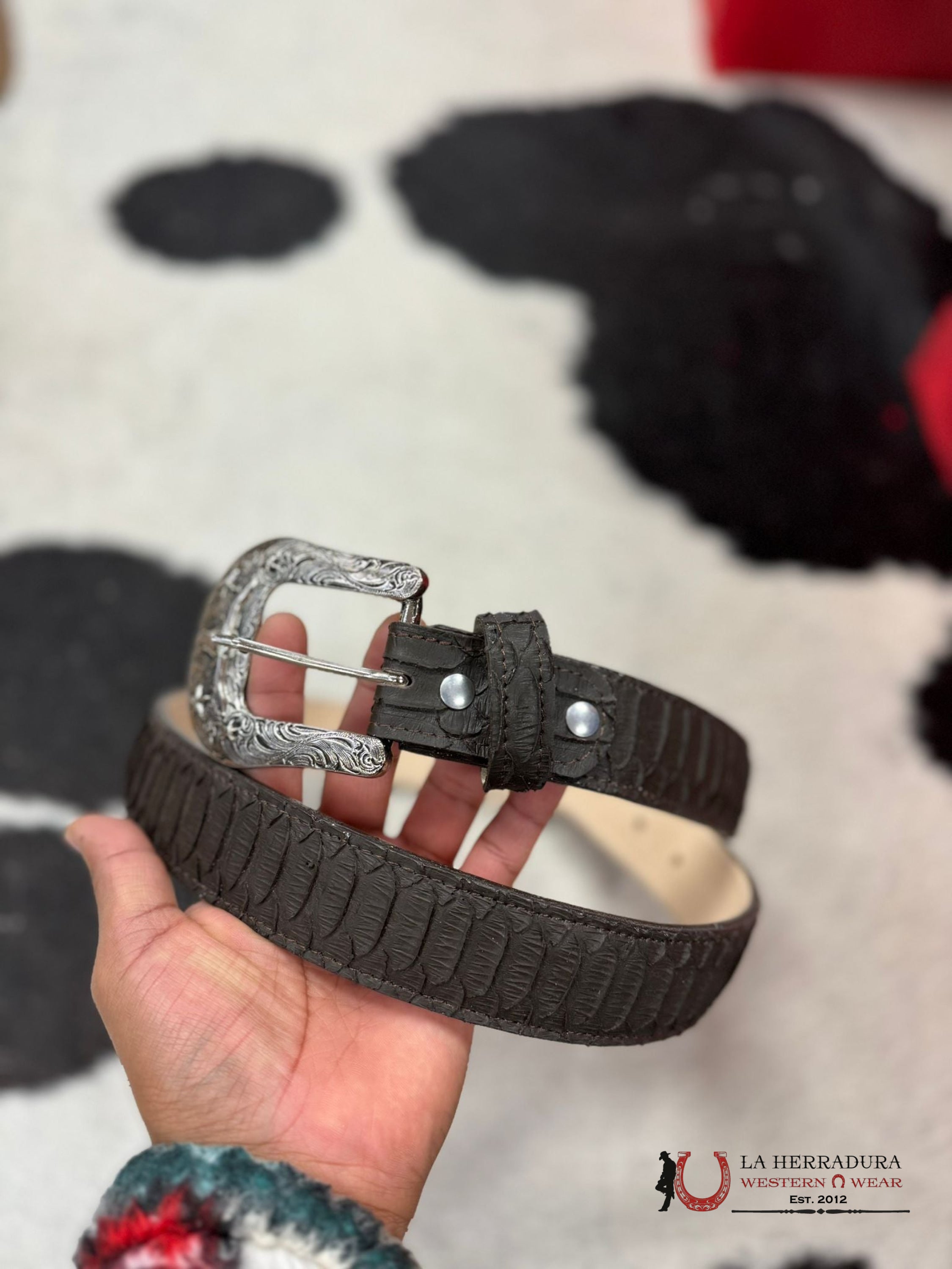 Cinto Rockem’ Print Python Brown Belt Cinturones Hombres