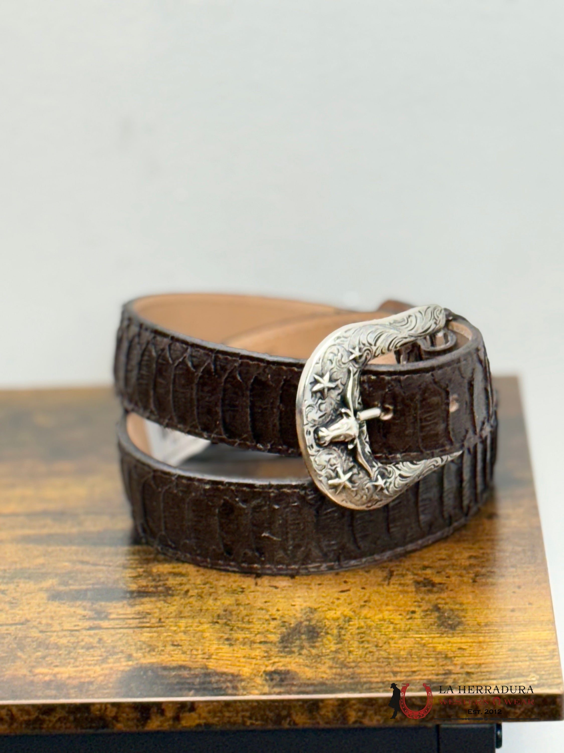 CINTO ROCKEM’ PRINT PYTHON BROWN BRILLOSO BELT CINTURONES HOMBRES