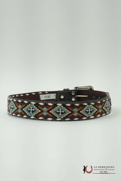 CINTURON 3D BELT CO. PARA HOMBRE CAFE CINCELADO/AZTECA AZUL RUST-N210005532