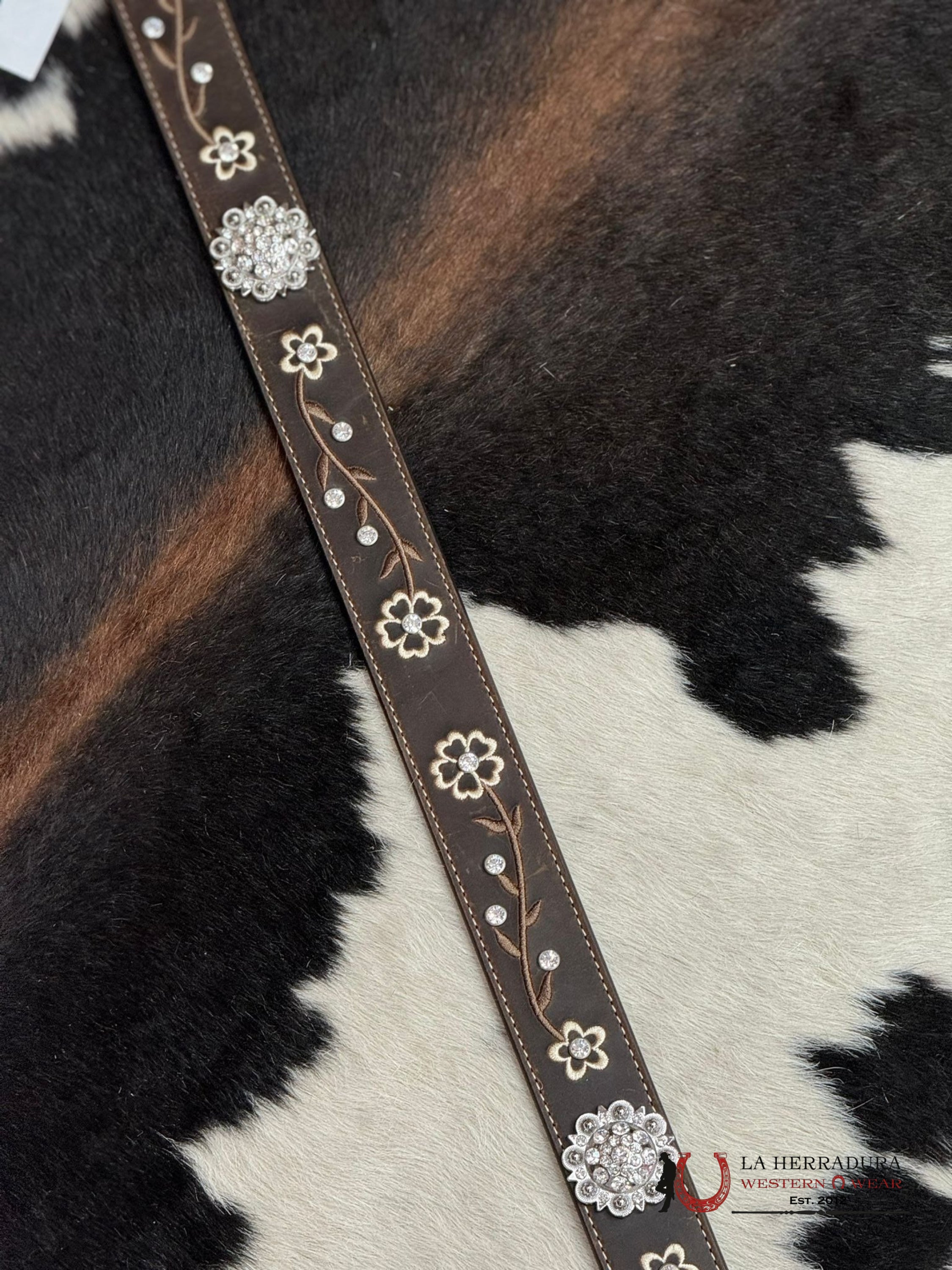 Cinturon Para Dama Ariat Flower Stone & Stitch Cinturones Mujeres