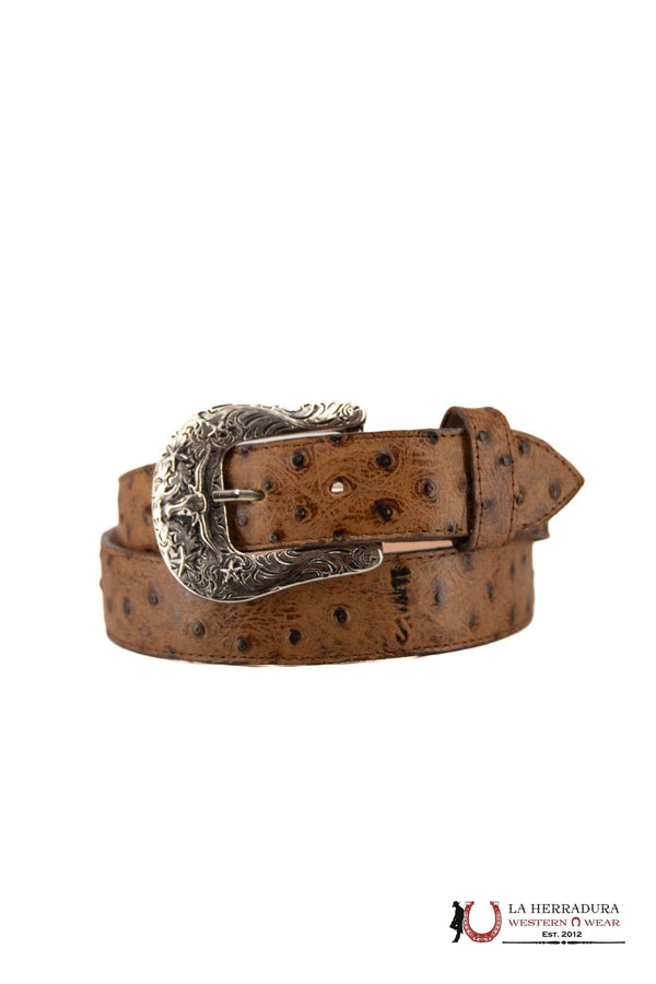 BELT ROCKEM OSTRICH IMITATION HONEY
