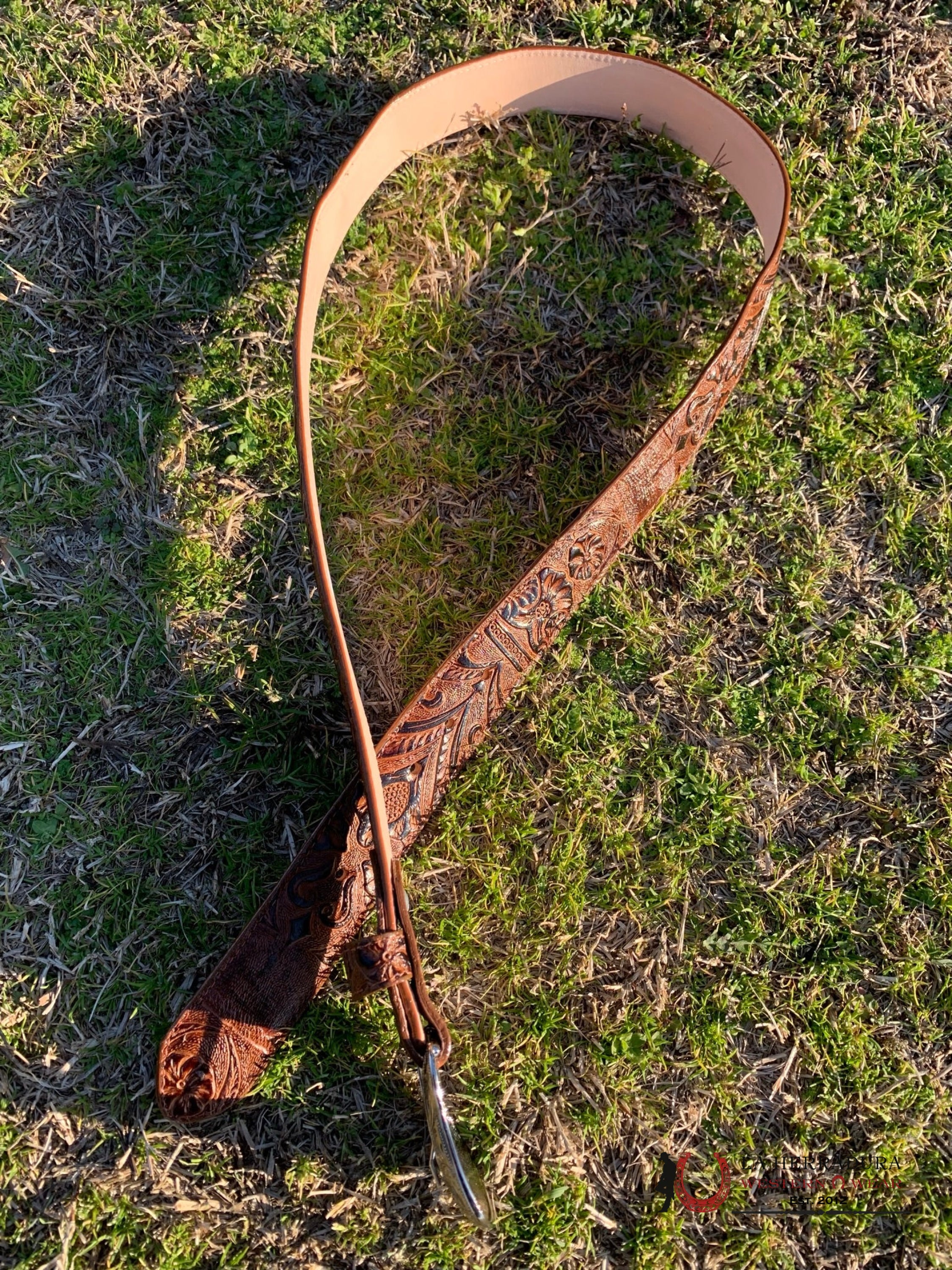 Cinturon Tanner Mark Para Hombre Sincelada Flores Coñag Cinturones Hombres