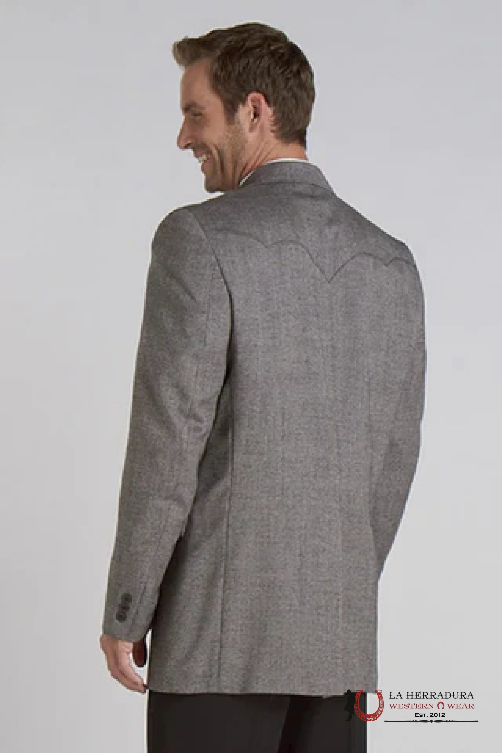 CIRCLE S BLAZER ORIGINAL GREY W/ GREY FLORAL INSIDE ROPA HOMBRES