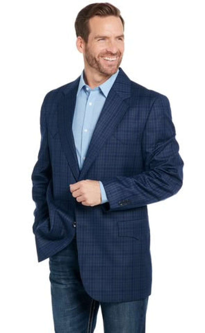 SACO CIRCLE S BLAZER ORIGINAL HOUSTON AZUL CON GOTA AZUL EN EL INTERIOR CC4624