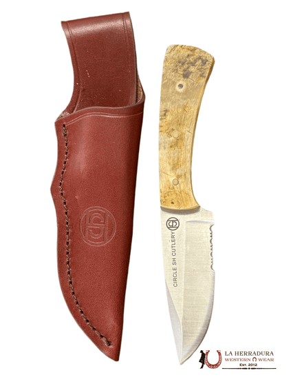 Circle sh cutlery Knife with Brown design