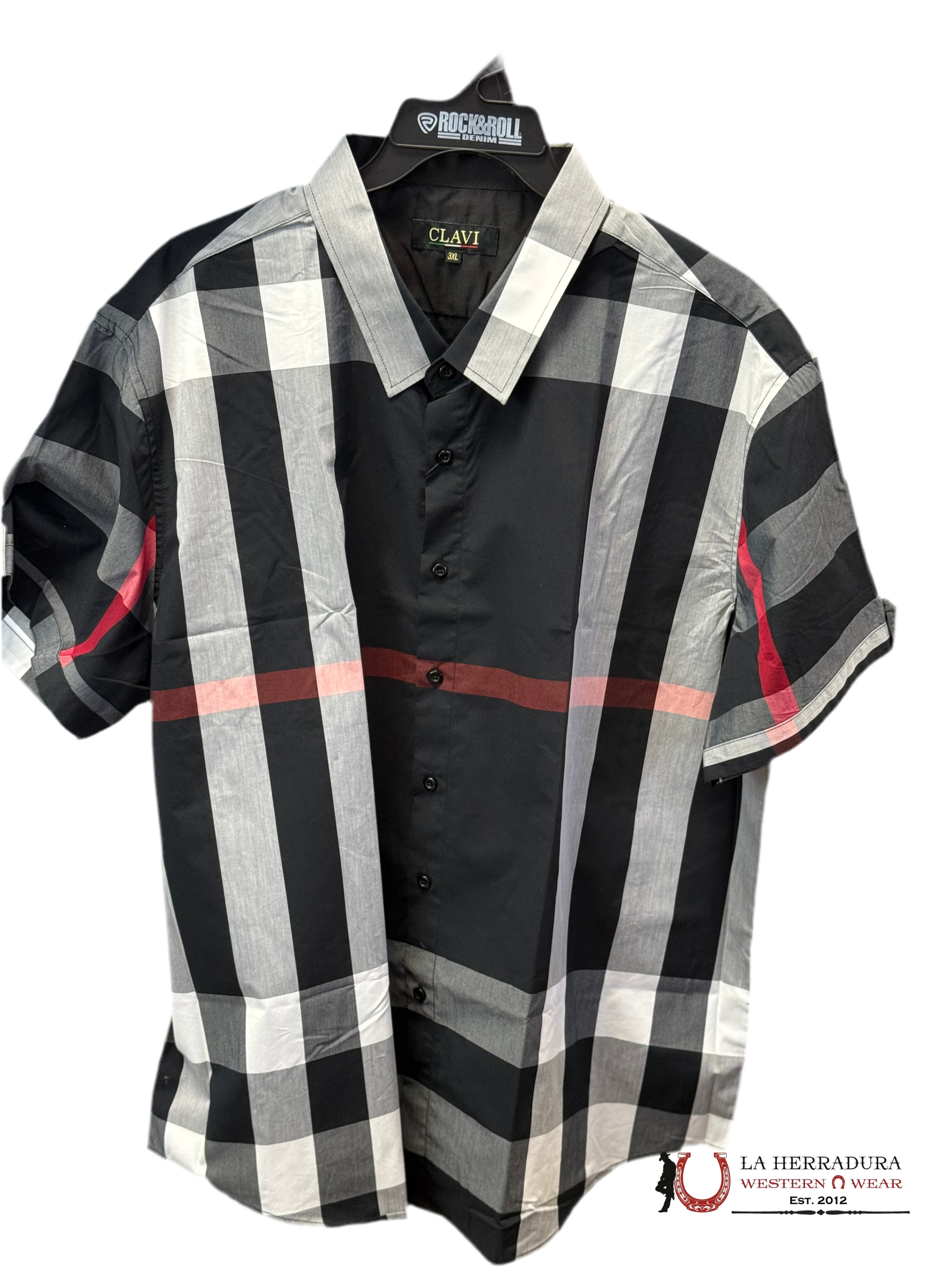 CLAVI Black Short Sleeve Shirt CJSS203 ROPA HOMBRES
