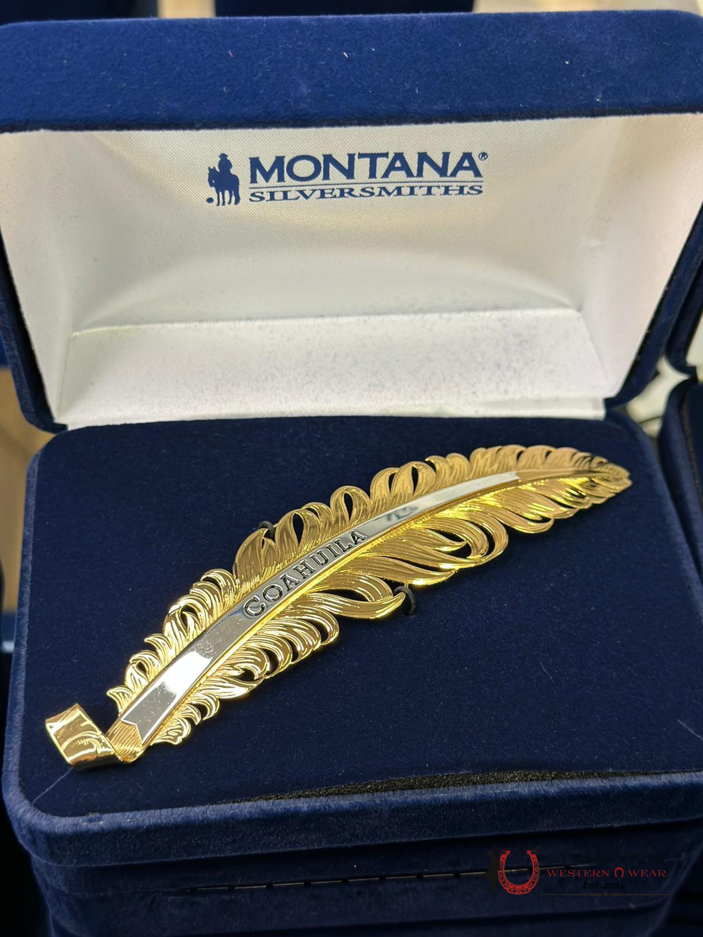 Montana Hat Feather Dorado Coahuila Accesorios