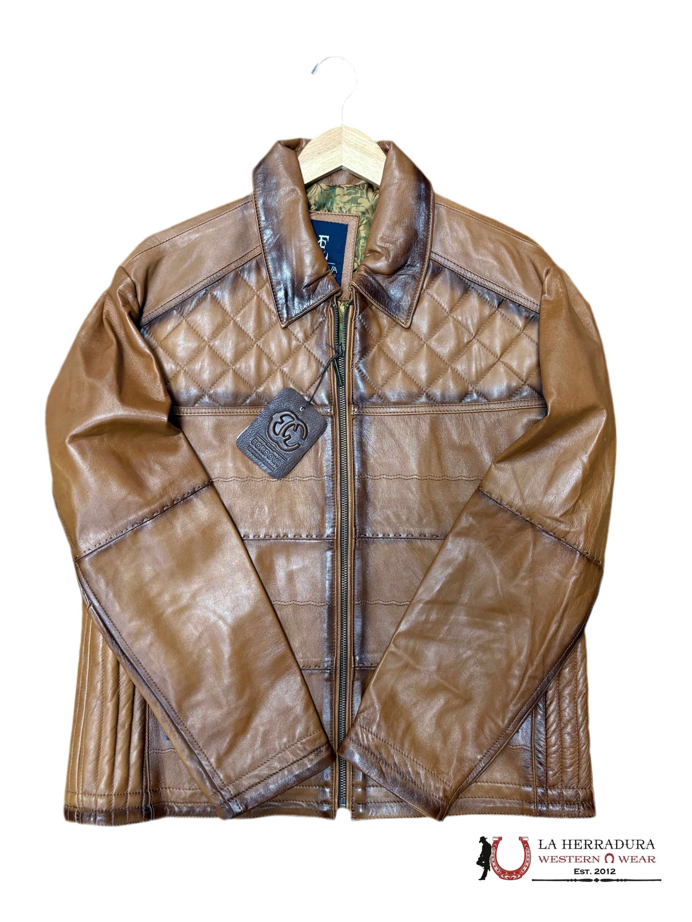 Cordova Mens jacket Cogñac zipper ROPA HOMBRES