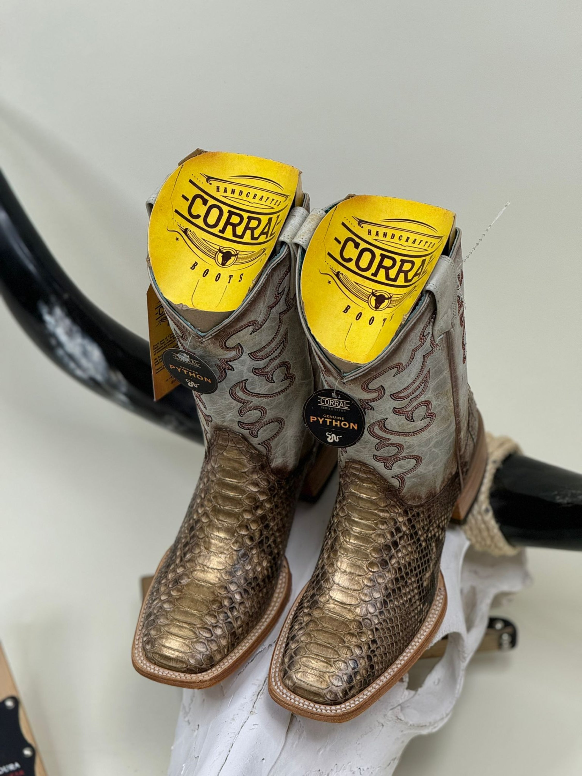 Freebird Bottines Python Beige Python Snake Booties For Women