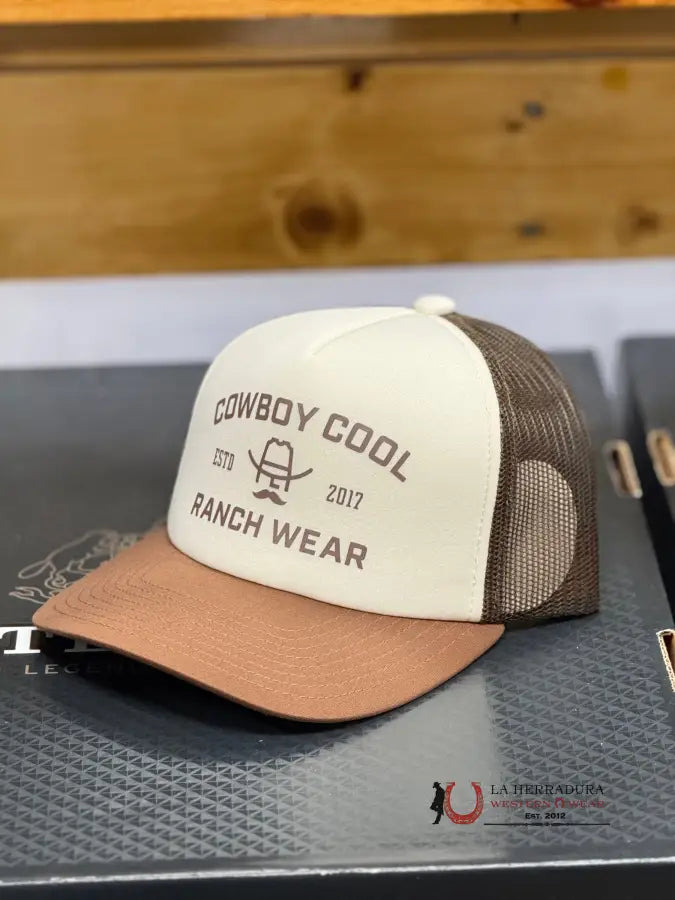 Cowboy Cool Beige Cap Caps Mens Gorras Hombres