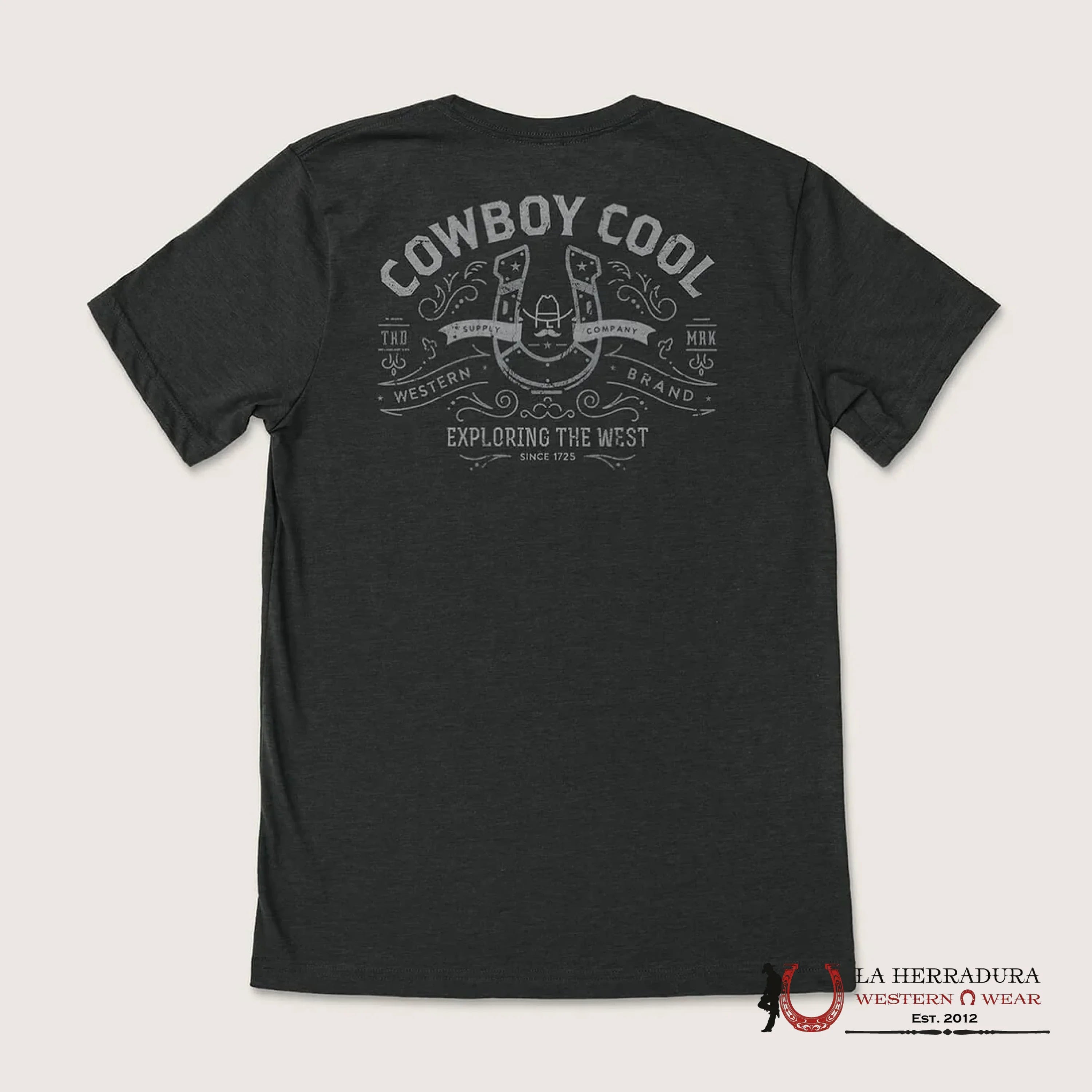 COWBOY COOL - BLACK HEATHER TSHIRT ROPA HOMBRES