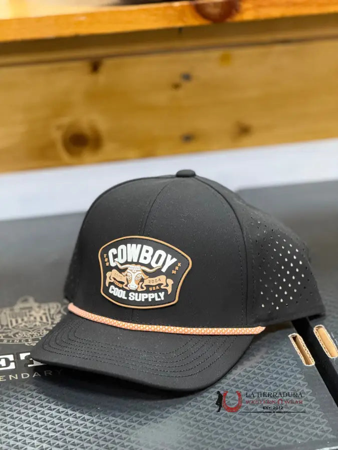 Cowboy Cool Logo Black Cap Caps Mens Gorras Hombres