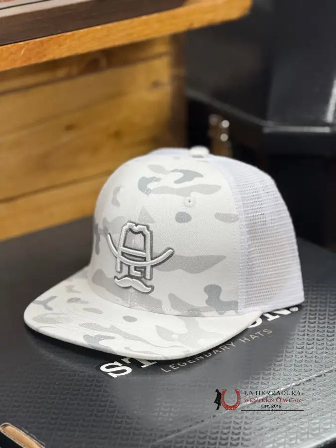 Cowboy Cool Logo White Grey Cap Caps Mens Gorras Hombres