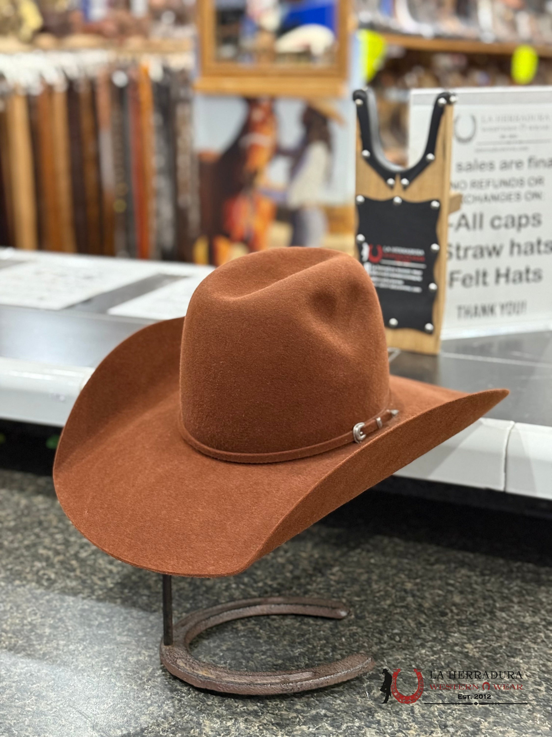 Cowboy Hat Rodeo King 7X Rust Tejana