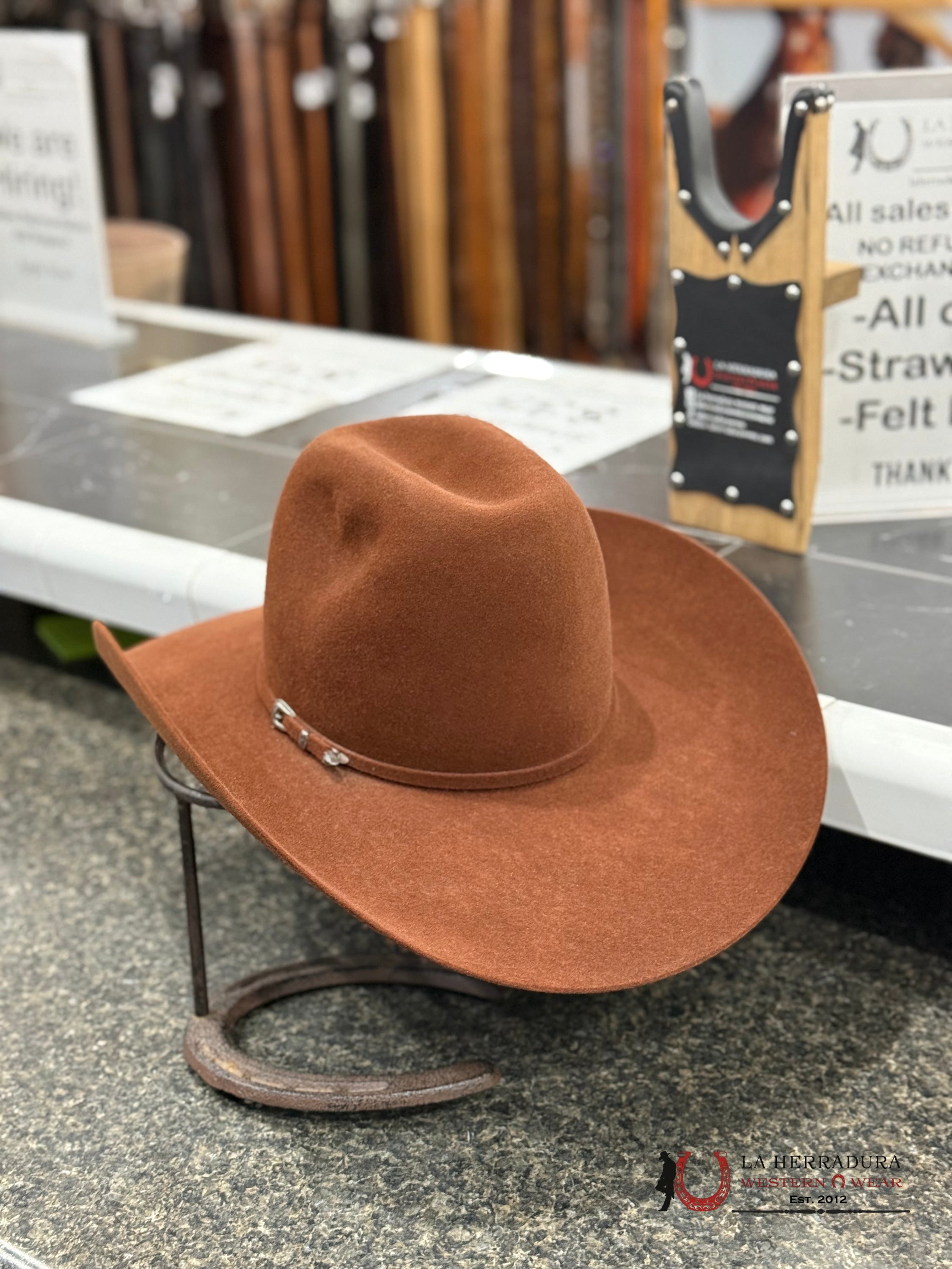 Cowboy Hat Rodeo King 7X Rust Tejana