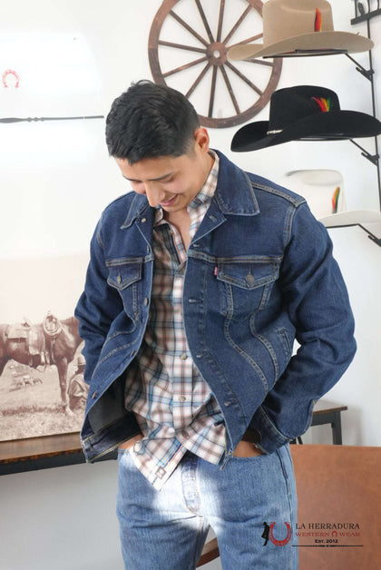 CHAQUETA CINCH HOMBRE SUROESTE BONDED NEGRO/GRIS RAYAS