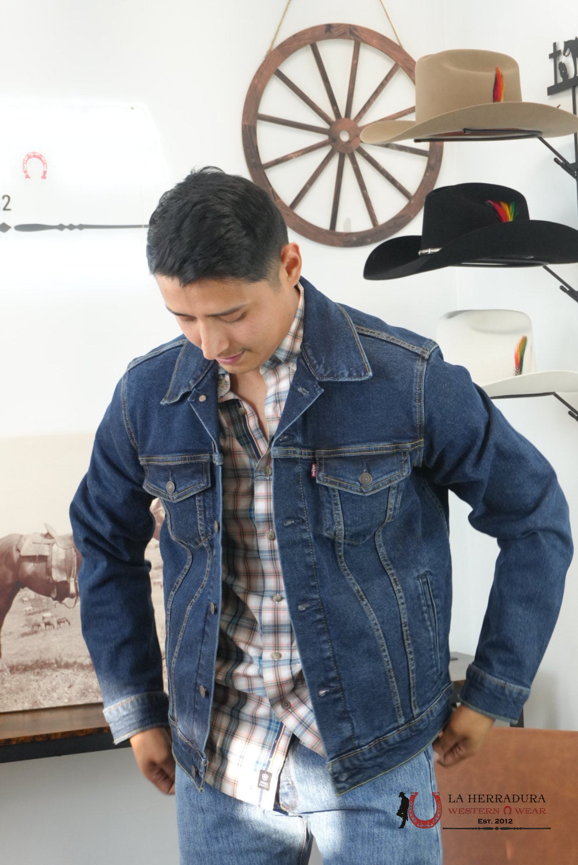 Cowboy Lev´s Dark Blue Trucker Jacket - 0322 ROPA HOMBRES
