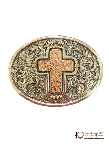HEBILLA REDONDA CRUMRINE CROSS ORO ROSA C10010