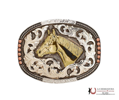 Hebilla grabada con cabeza de caballo occidental Crumrine C1001707