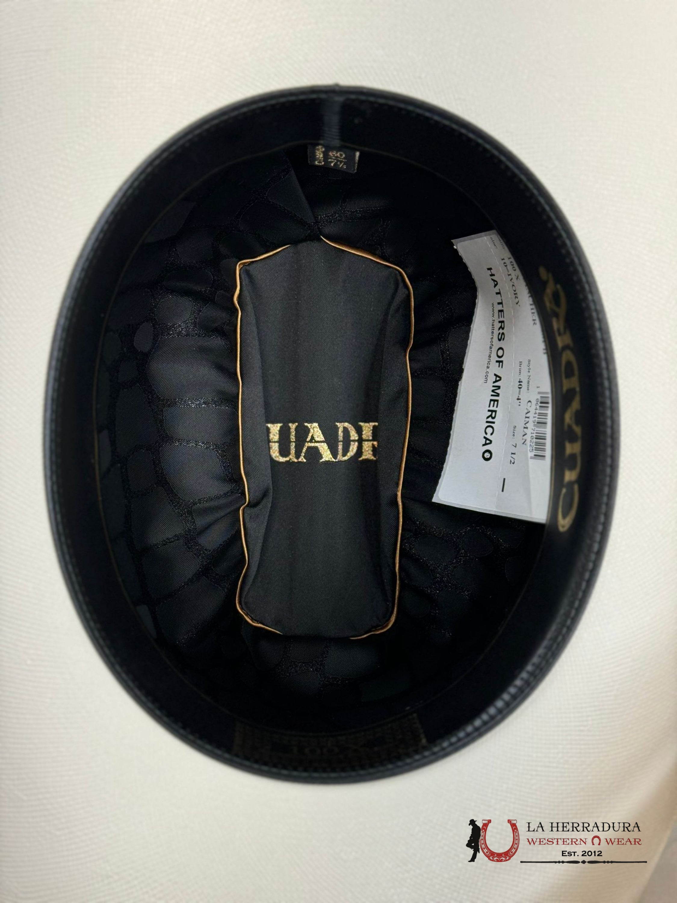 Cuadra 100X Caiman Ivory Straw Hat Tejana