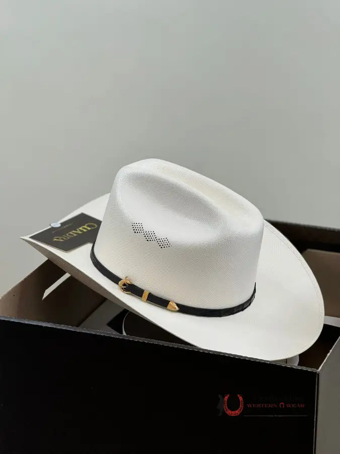 Cuadra 100X Caiman Ivory Straw Hat Tejana