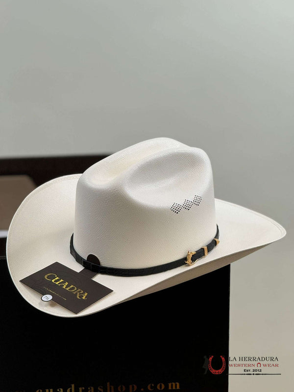 SOMBRERO DE PAJA CUADRA 100X CAIMÁN MARFIL