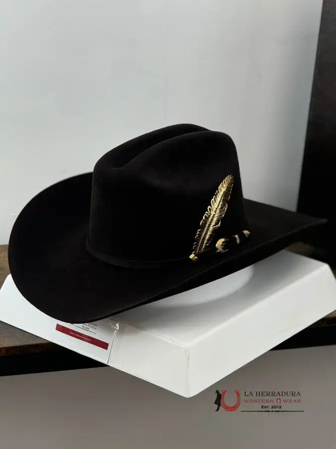 Cuadra 100X Gator Chocolate Felt Hat Tejana