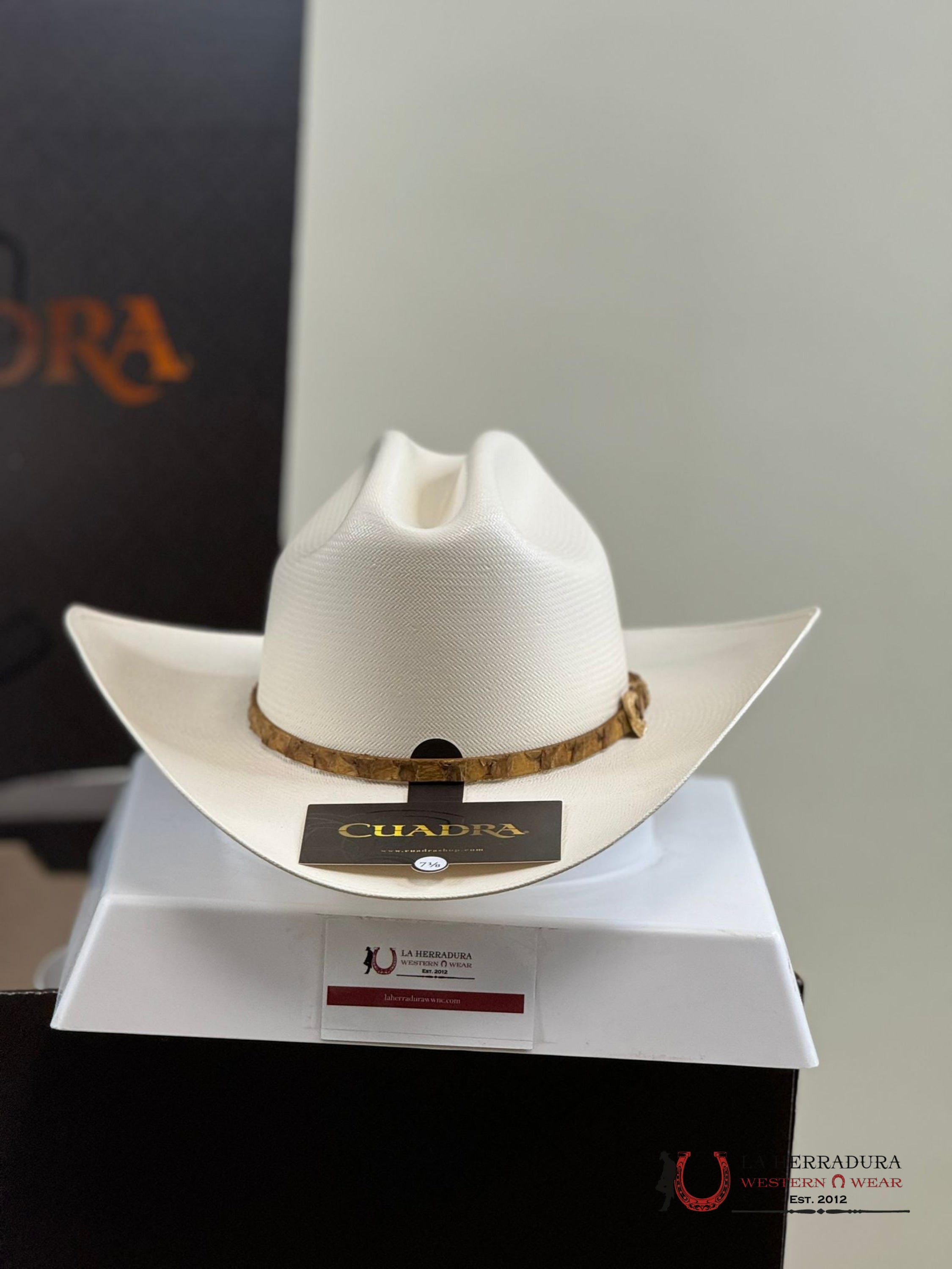 Cuadra 200X Fish Ivory Straw Hat Tejana