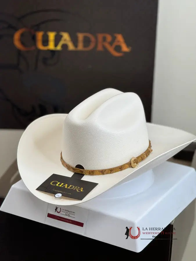 Cuadra 200X Fish Ivory Straw Hat Tejana