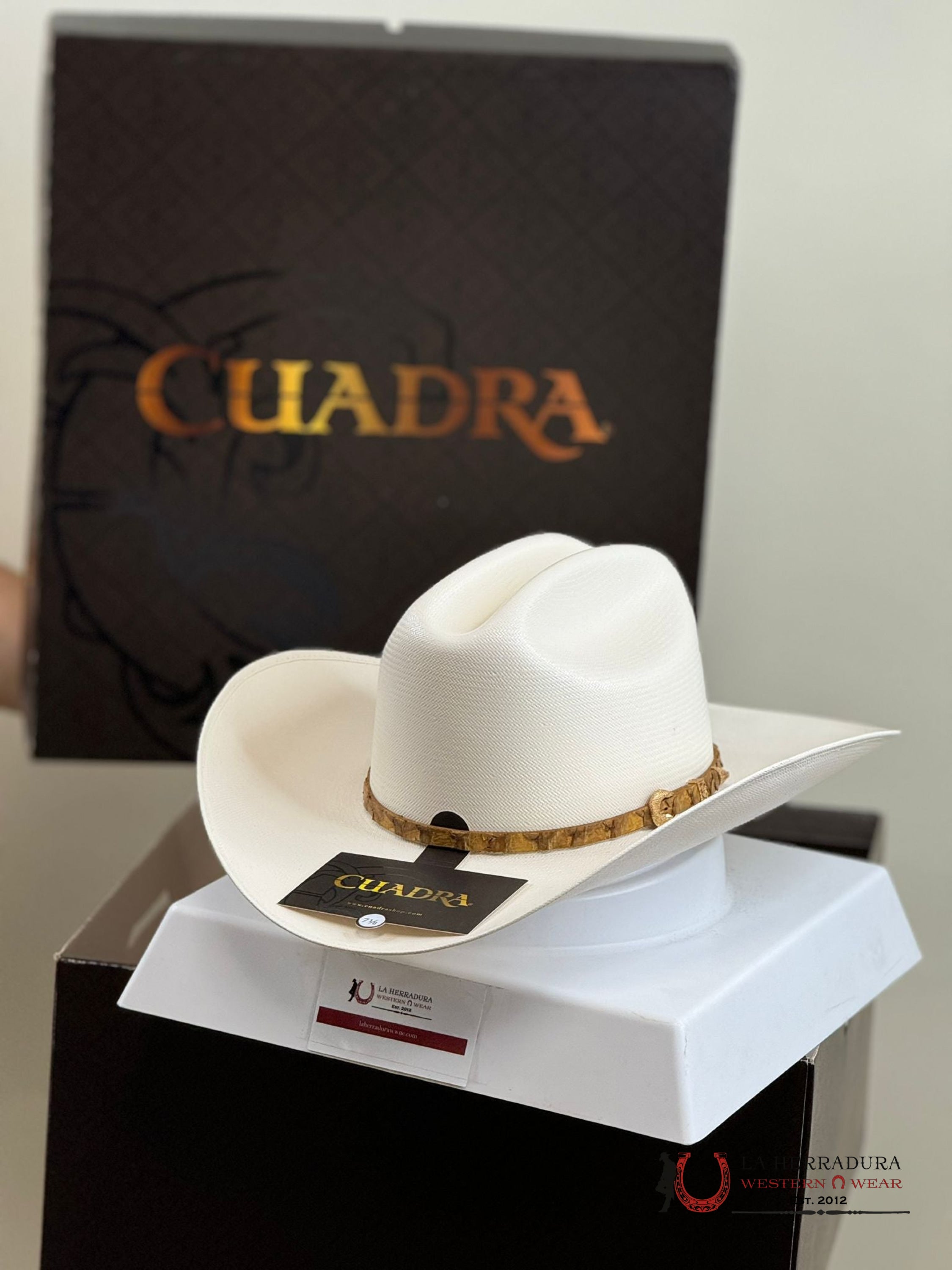 Cuadra 200X Fish Ivory Straw Hat Tejana