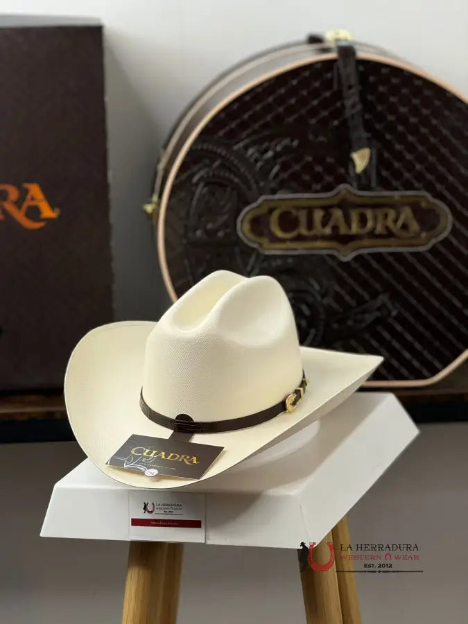 Cuadra 5000X King Ivory Alligator Straw Hat Tejana