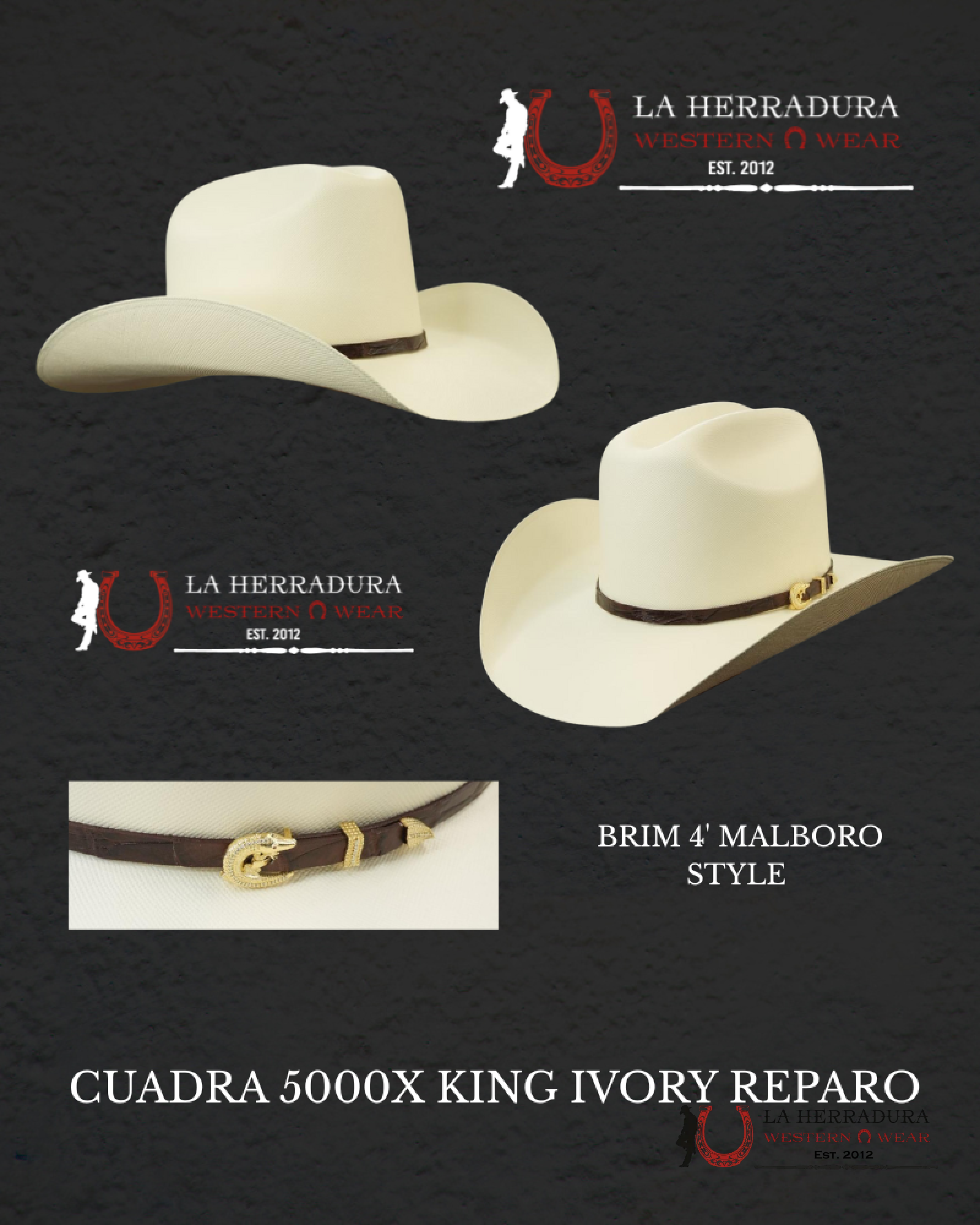 CUADRA 5000X KING IVORY REPARO BRIM 4’ MALBORO STYLE TEJANA