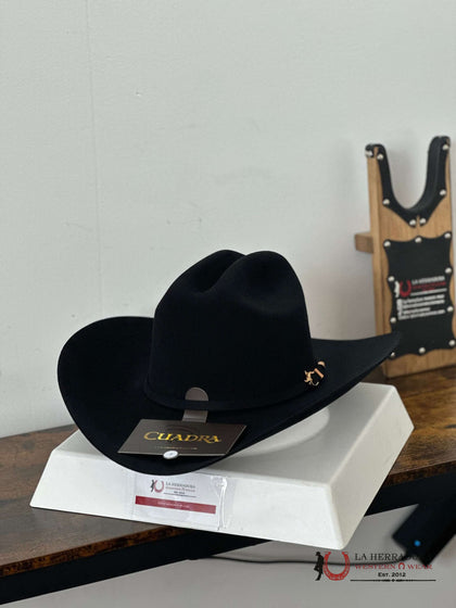 CUADRA 6X CAIMAN BLACK FELT HAT