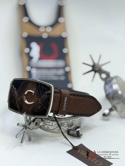 CUADRA ALMOND DEER LASER BELT BC202
