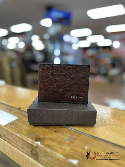 CUADRA AVESTRUZ BROWN OSTRICH WALLET