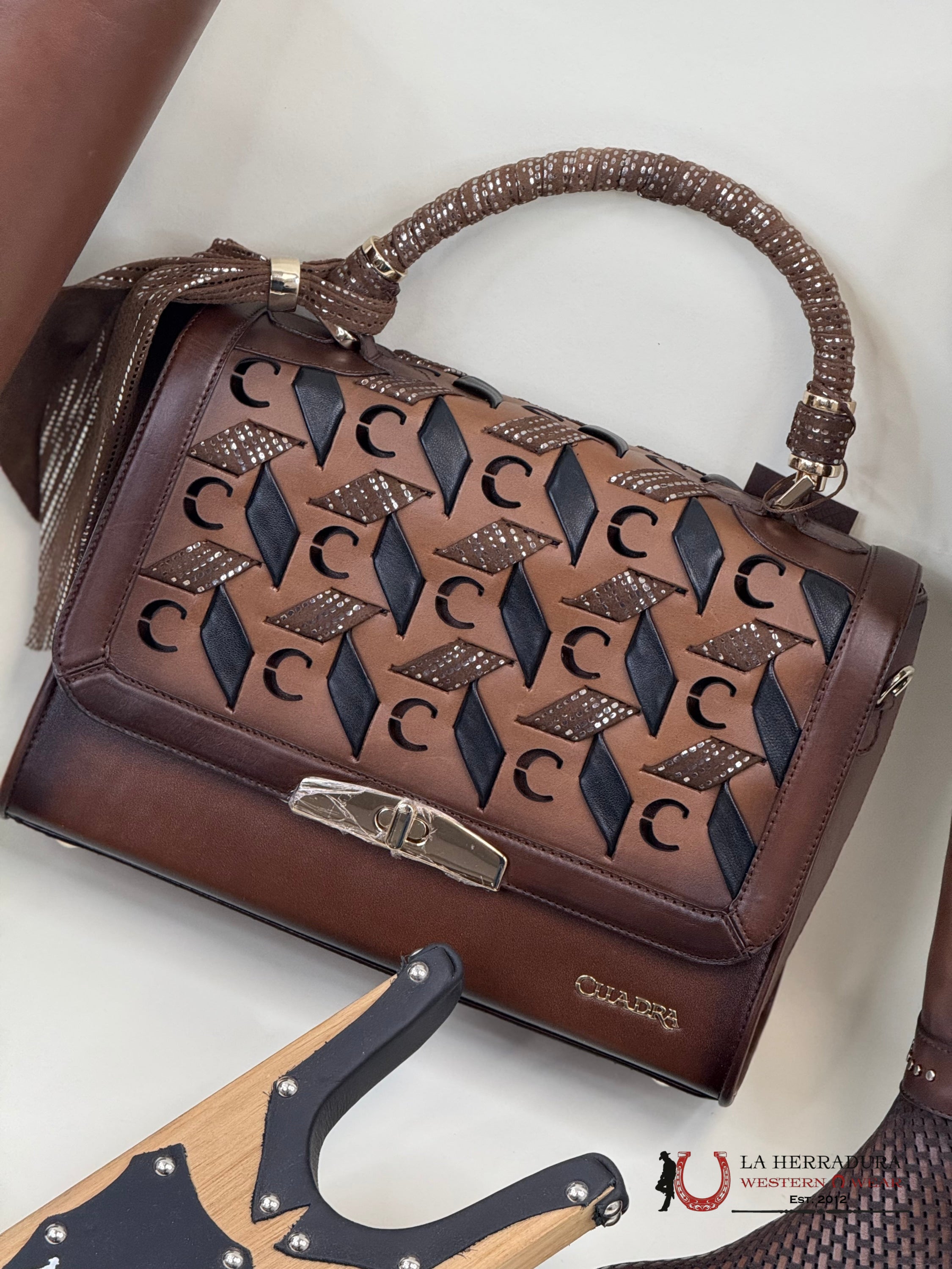 Cuadra Honey Leather Handbag Ropa Mujeres