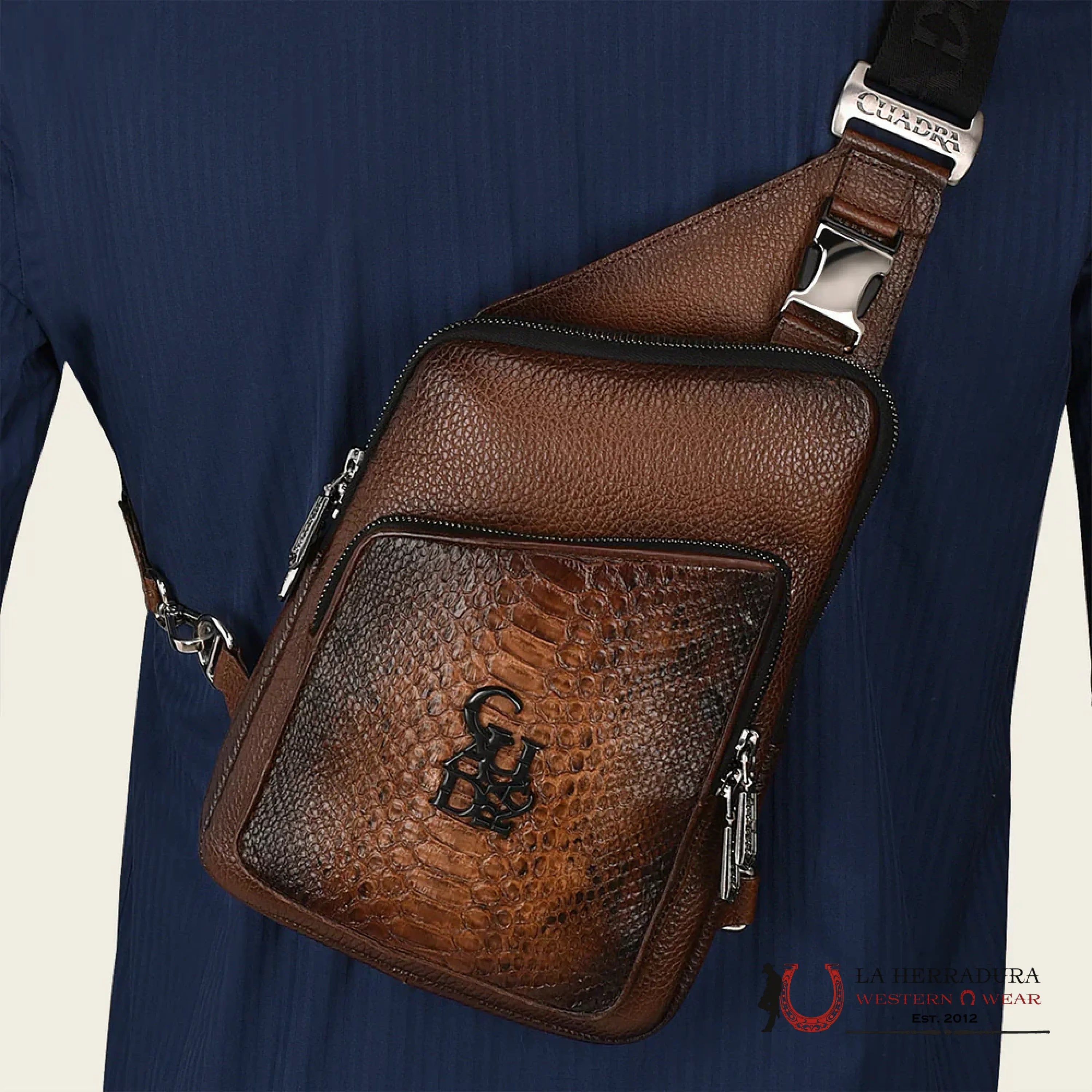 Cuadra BANDOLERA PITON OVER CAFE Crossbody bag Men DU503 ACCESORIOS