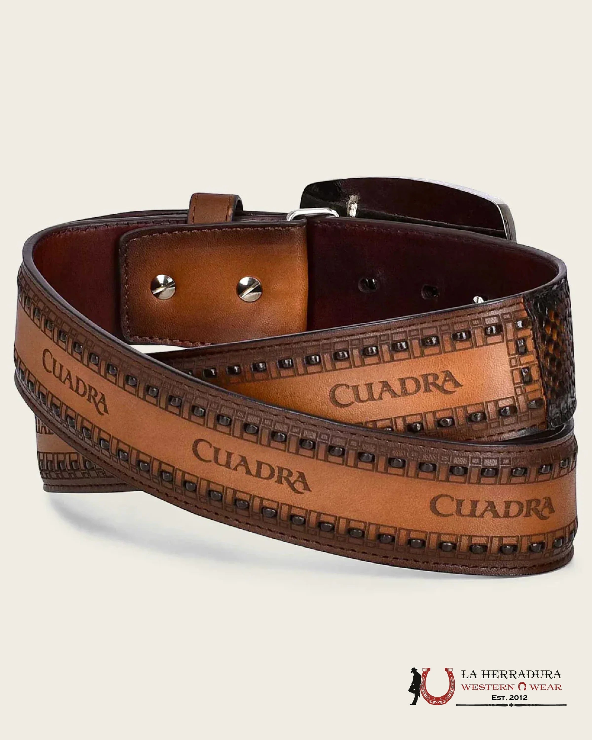 CUADRA BELT PYTHON BROWN CASTANO CINTURONES HOMBRES