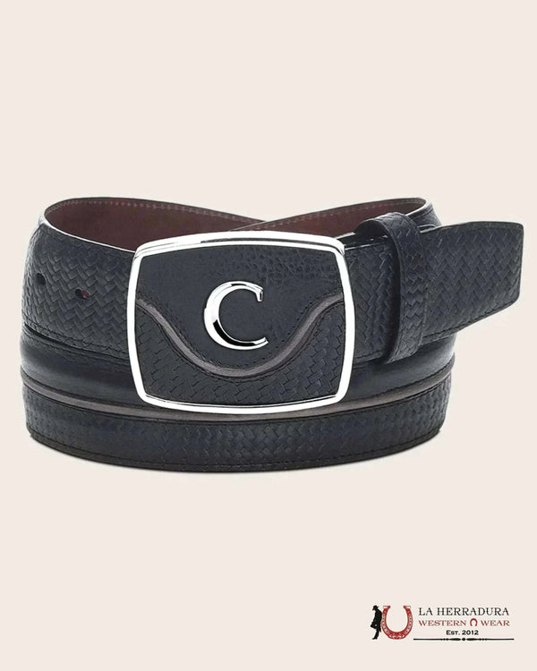 CINTURÓN CUADRA SANTANA NEGRO BC201