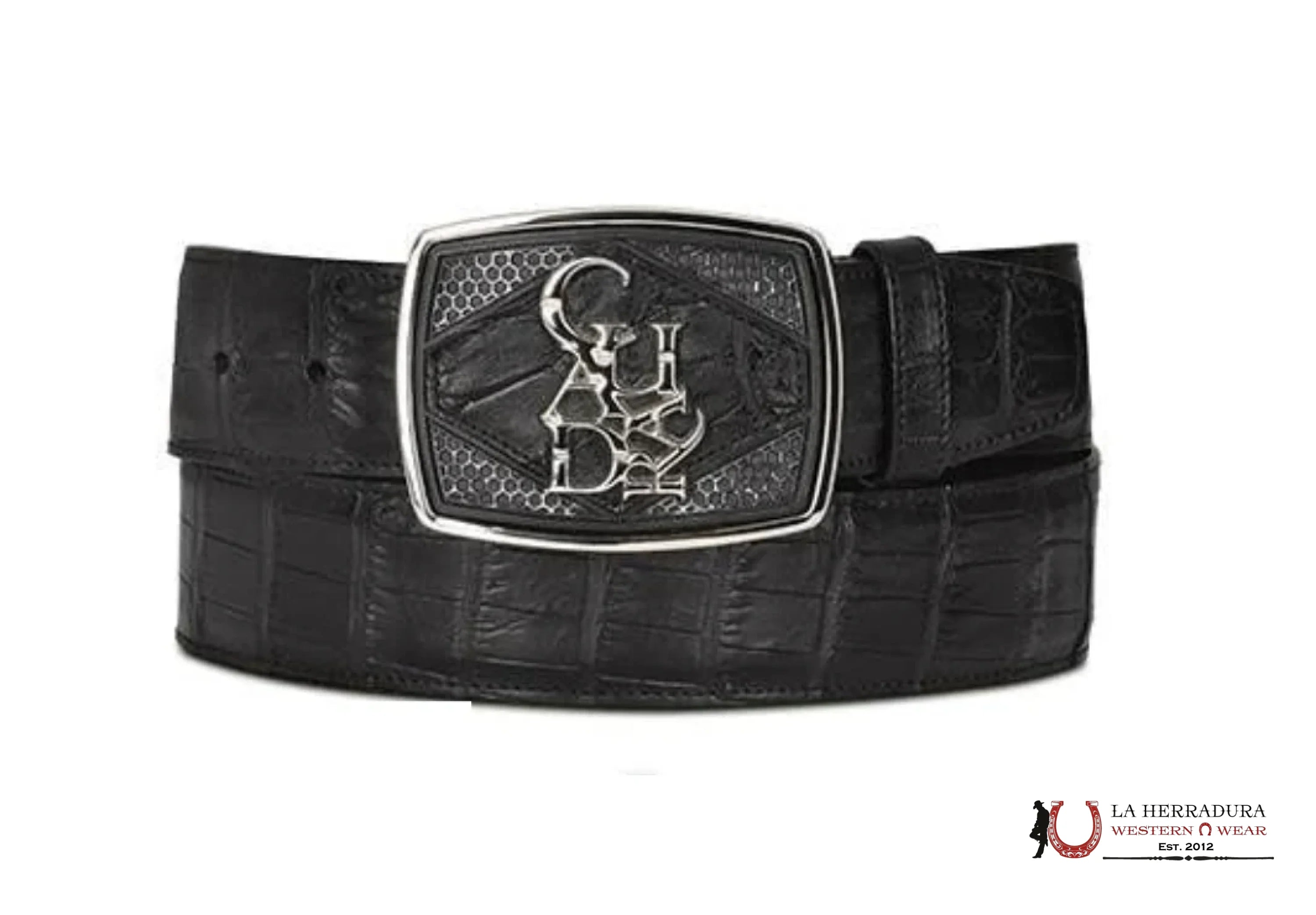 CUADRA BLACK ALLIGATOR BELT BC325 CINTURONES HOMBRES