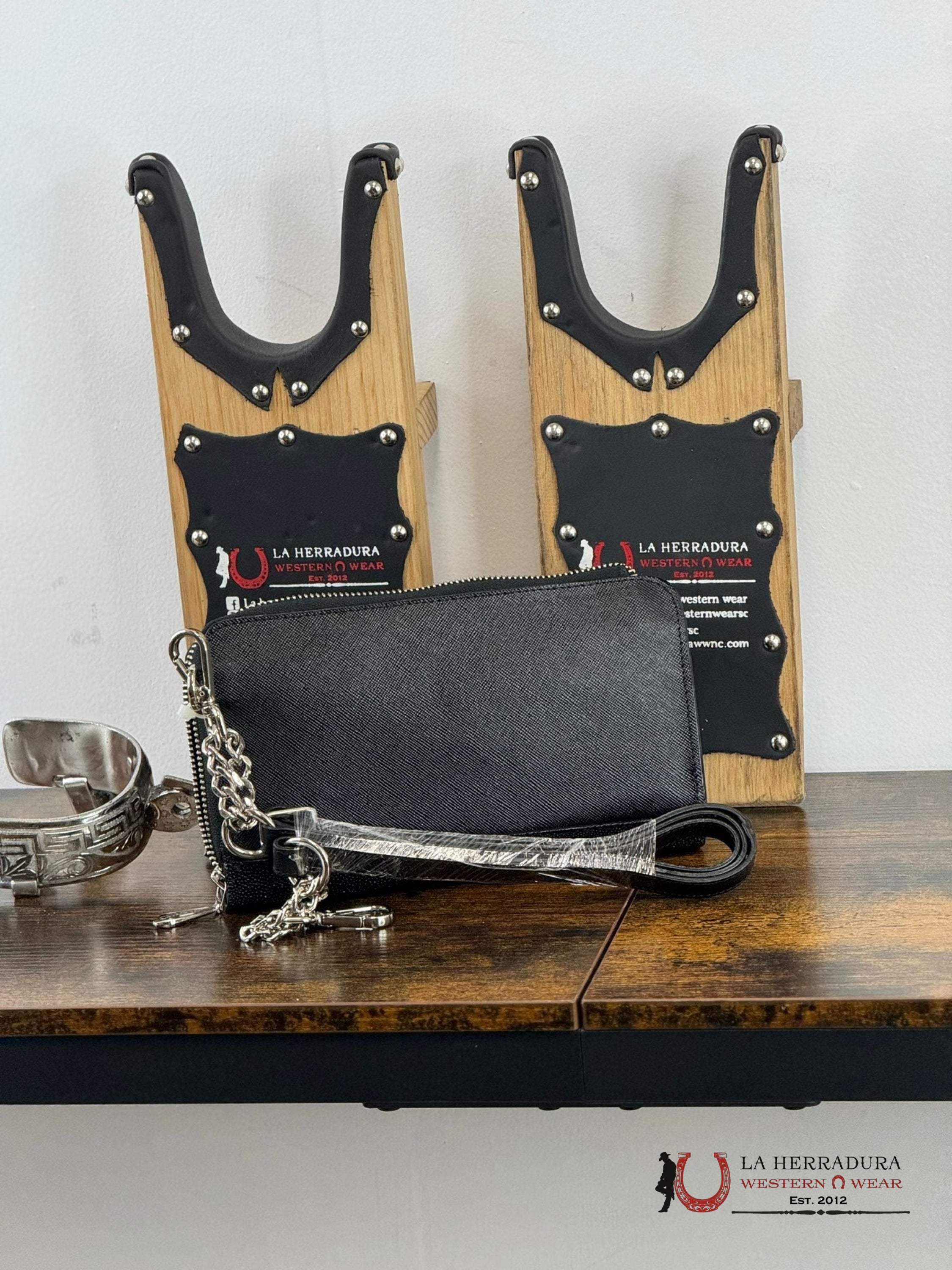 Cuadra Black Stingray Wallet Du555 Ropa Mujeres