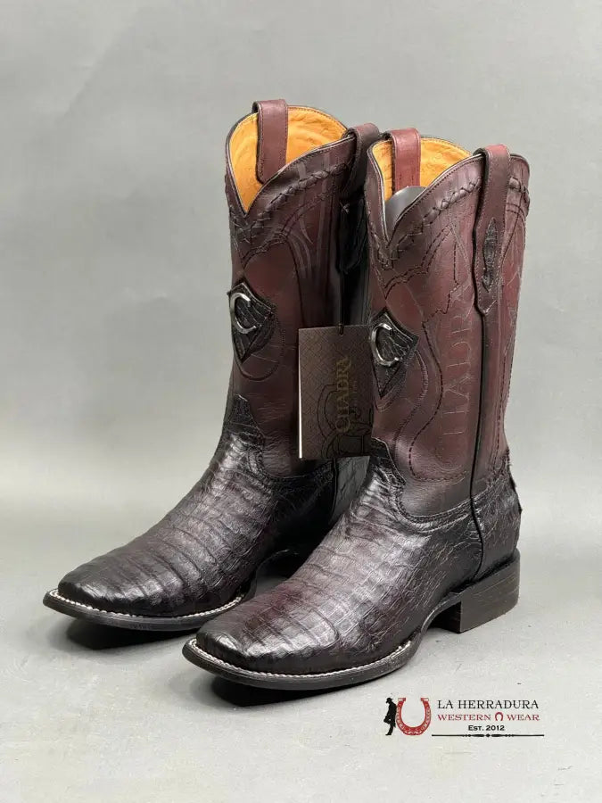 Cuadra Boot Fuscus Belly Blackcherry Square Toe Botas Hombres