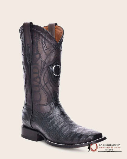 BOTAS CUADRA ESTILO RODEO AVESTRUZ BLACKCHERRY LASER &amp; BORDADO S