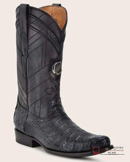 BOTAS CUADRA ESTILO RODEO AVESTRUZ BLACKCHERRY LASER &amp; BORDADO S